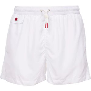 Kiton, Heren, Badkleding, Wit, Maat: 2XL Poliester,