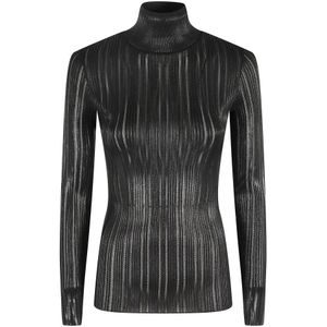 Elisabetta Franchi, Dames, Truien, Zwart, Maat: XS
