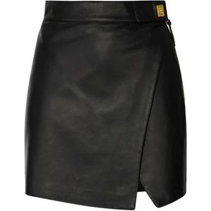 Elisabetta Franchi, Dames, Rokken, Zwart, Maat: XS Leer,