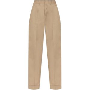 Dsquared2, Dames, Broeken, Beige, Maat: 2XS Katoen,