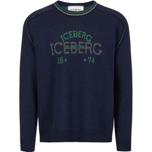 Iceberg, Heren, Truien, Blauw, Maat: S Wol,