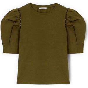 Motivi, Dames, Blouses & Shirts, Groen, Maat: XS Katoen,