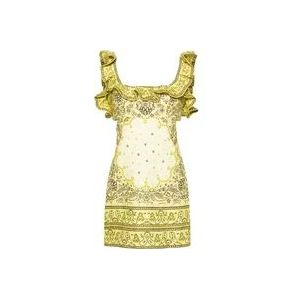 Zimmermann Gele jurk met ruchedetail , Yellow , Dames , Maat: XS