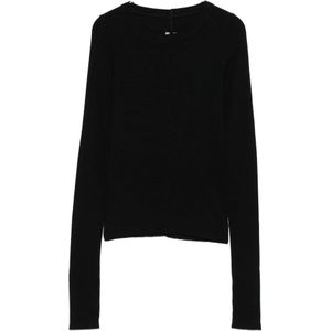 Rick Owens, Dames, Tops, Zwart, Maat: M Wol,