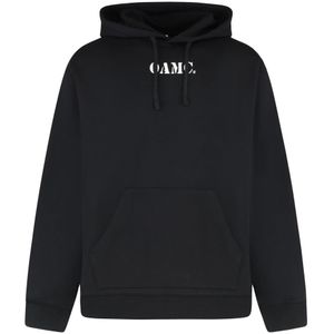Oamc, Heren, Sweatshirts & Hoodies, Zwart, Maat: S Katoen,