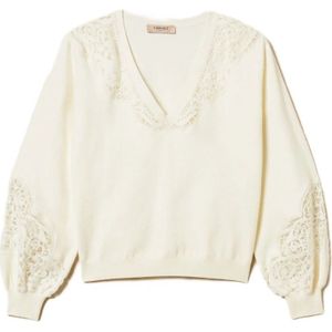 Twinset, Dames, Truien, Beige, Maat: S