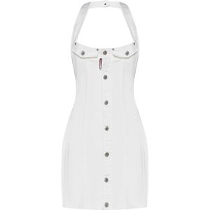 Dsquared2 Elegante Zwarte Jurk voor Vrouwen , White , Dames , Maat: M