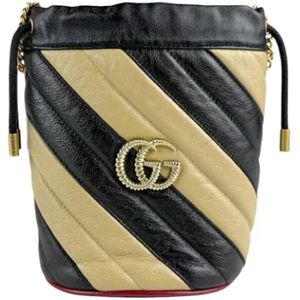 Gucci Vintage, Dames, Pre-owned, Veelkleurig, Maat: ONE Size Leer,