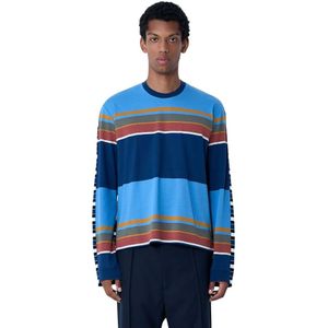 Marni, Heren, Tops, Blauw, Maat: M Katoen,