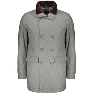 Herno, Heren, Mantels, Grijs, Maat: L Wol,