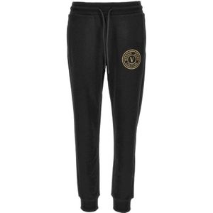 Versace Jeans Couture, Dames, Broeken, Zwart, Maat: XS