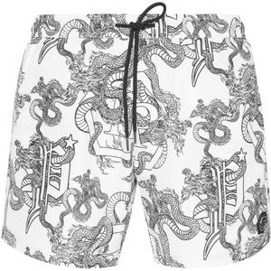 Philipp Plein, Heren, Badkleding, Wit, Maat: S Poliester,