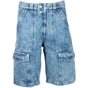 Isabel Marant, Heren, Korte broeken, Blauw, Maat: W30 Katoen,