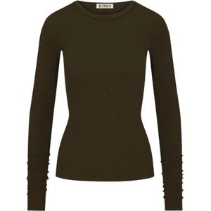 Éterne, Dames, Tops, Bruin, Maat: XL Katoen,