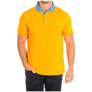 U.s. Polo Assn., Heren, Tops, Oranje, Maat: M Katoen,