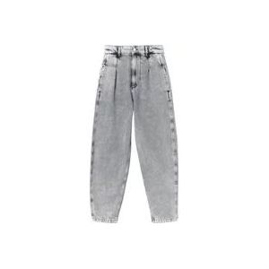Twinset Hoge Taille Wortel Fit Denim Jeans , Gray , Dames , Maat: W28
