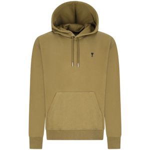 Ami Paris, Heren, Sweatshirts & Hoodies, Bruin, Maat: S