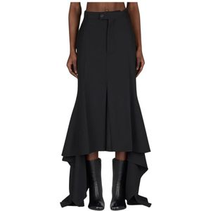 Balenciaga, Dames, Rokken, Zwart, Maat: 2XS Wol,
