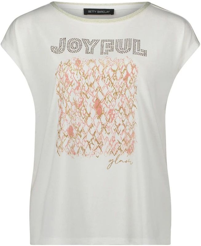 Betty Barclay - Glitterende Boothals Blouse - Wit - Dames