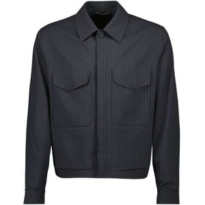 Dior, Heren, Jassen, Grijs, Maat: M Wol,