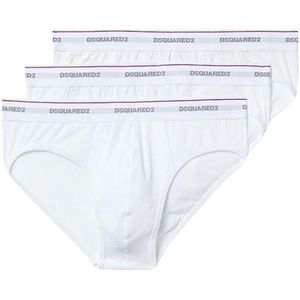 Dsquared2 Witte Heren Briefs Set , White , Heren , Maat: 2XL