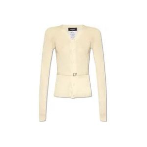 Dsquared2 Geknoopte cardigan , Beige , Dames , Maat: XS