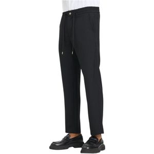 Versace Jeans Couture, Heren, Broeken, Zwart, Maat: M