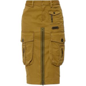 Dsquared2, Dames, Rokken, Groen, Maat: M Leer,