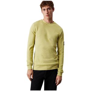 Calvin Klein, Heren, Truien, Geel, Maat: M Katoen,
