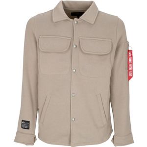 Alpha Industries, Heren, Jassen, Beige, Maat: XL Katoen,