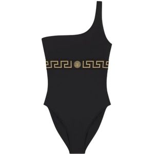 Versace, Dames, Badkleding, Zwart, Maat: S Nylon,