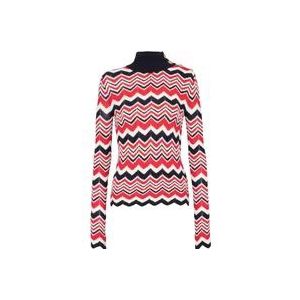 Balmain Fijn bouclette gebreide herringbone trui , Multicolor , Dames , Maat: L