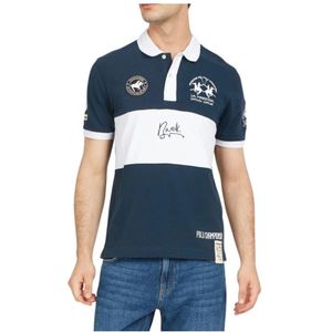 La Martina, Heren, Tops, Blauw, Maat: L Katoen,