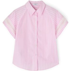 Motivi, Dames, Blouses & Shirts, Roze, Maat: 2XS Katoen,