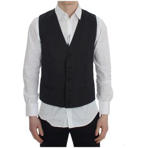 Dolce & Gabbana, Heren, Pakken, Grijs, Maat: L Wol,