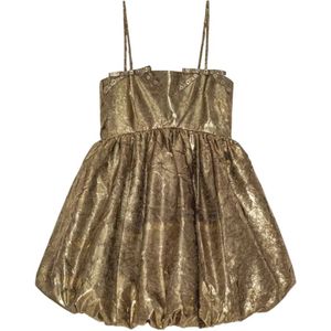 Ganni, Dames, Jurken, Geel, Maat: S Poliester,