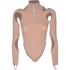 Andrea Adamo, Dames, Tops, Roze, Maat: S Polyamide,