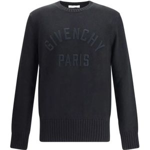Givenchy - Logo Geborduurde Katoenen Trui - Zwart - Heren