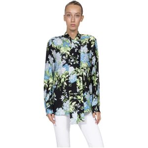 Moschino, Dames, Blouses & Shirts, Veelkleurig, Maat: XS Zijde,