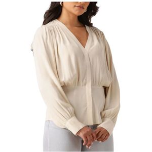 Second Female, Dames, Blouses & Shirts, Beige, Maat: XS