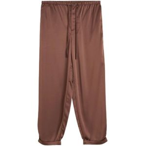 By Malene Birger, Dames, Broeken, Bruin, Maat: L Satijn,