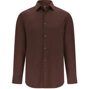 Boggi Milano - B Tech - Overhemd - Bruin - Nylon