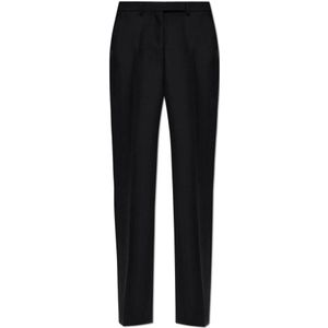 Tom Ford, Dames, Broeken, Zwart, Maat: XS Wol,