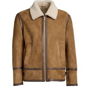 Dondup, Heren, Jassen, Beige, Maat: M Suède,