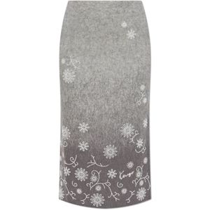 Kenzo, Dames, Rokken, Grijs, Maat: XS Wol,