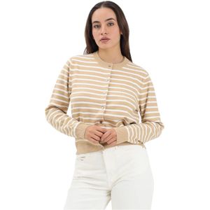 Levi's, Dames, Truien, Beige, Maat: S