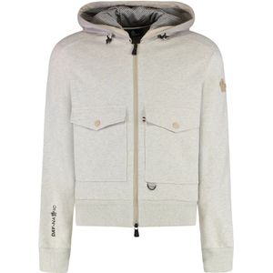 Moncler, Heren, Sweatshirts & Hoodies, Grijs, Maat: XL Katoen,