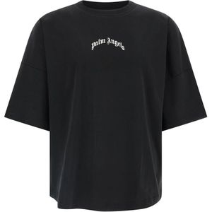 Palm Angels - T-shirt met Logo - Zwart - Katoen