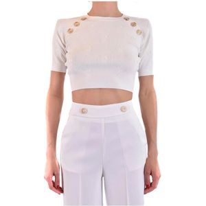 Pinko, Dames, Truien, Wit, Maat: S Viscose,