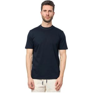 Boss, Heren, Tops, Blauw, Maat: M Katoen,